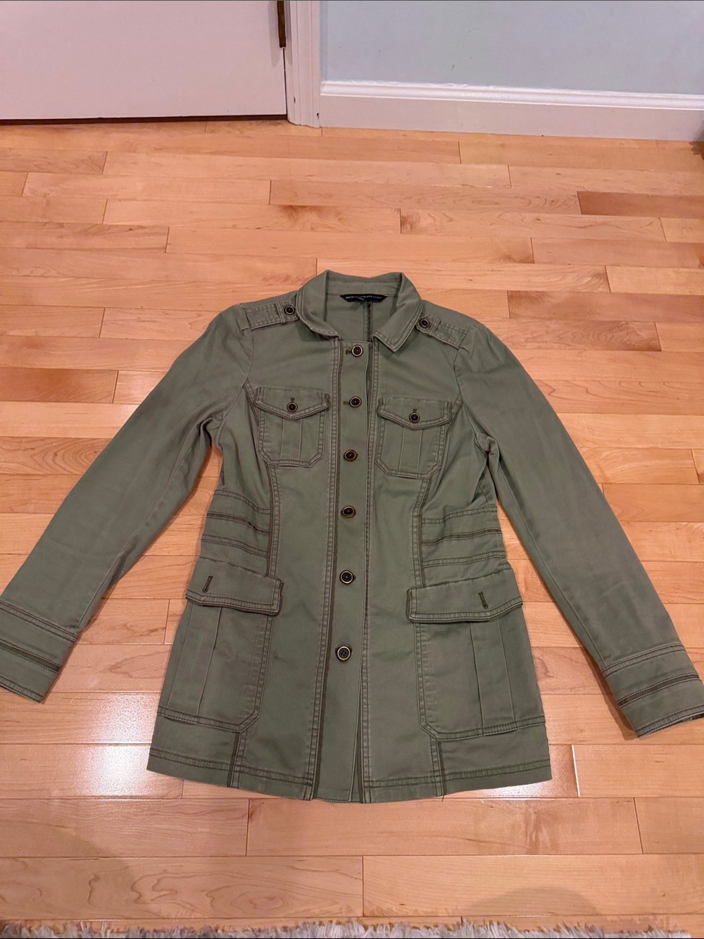 White House Black Market Olive Green Field Jacket size 6